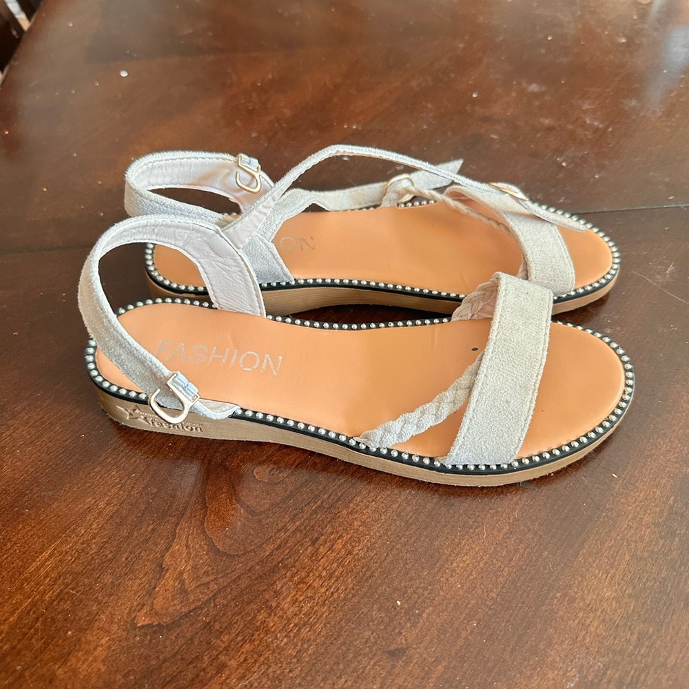 White sandals